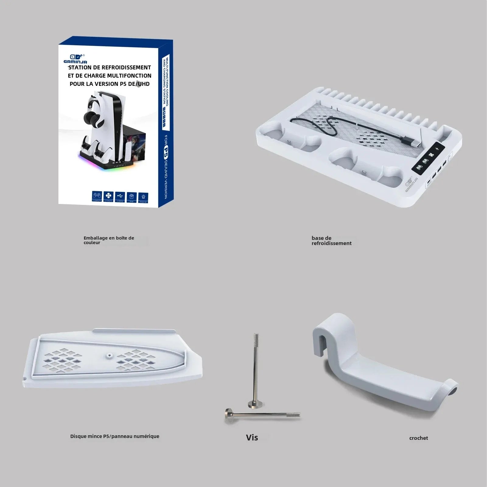 GAMINJA PS5 Station De Refroidissement Et De Charge/Différents Modèles