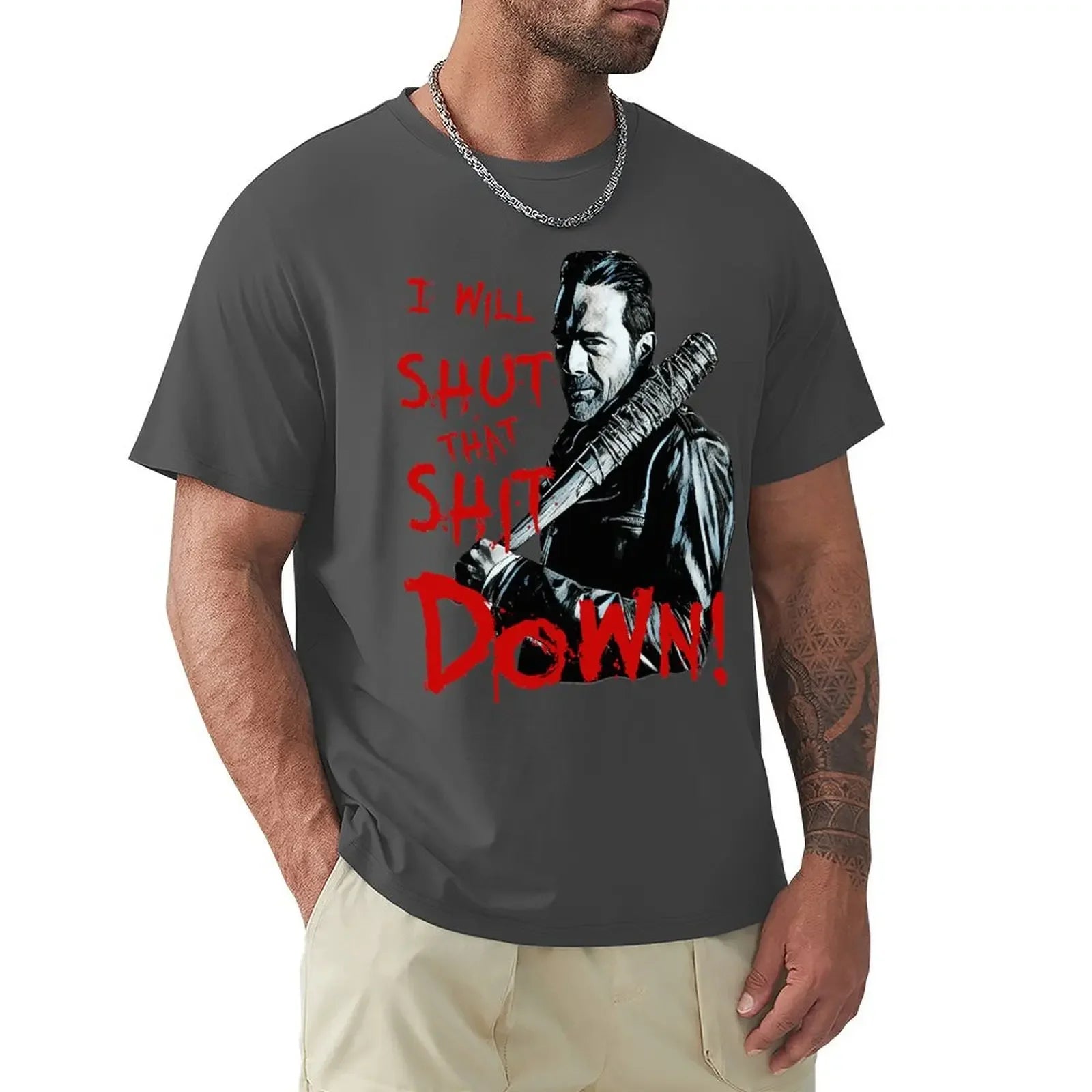 The Walking Dead-Negan  T-Shirts  100% Cotton Différents colories /Tailles