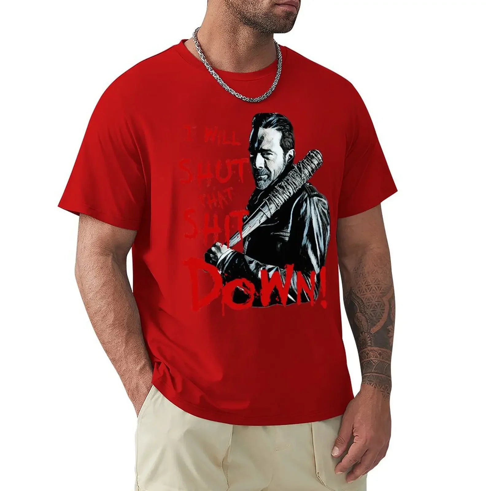 The Walking Dead-Negan  T-Shirts  100% Cotton Différents colories /Tailles