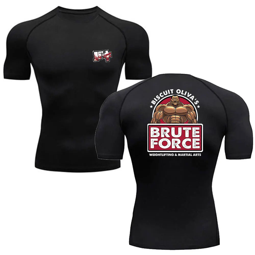 Tshirt Fitness Sport Running Tight Gym Baki