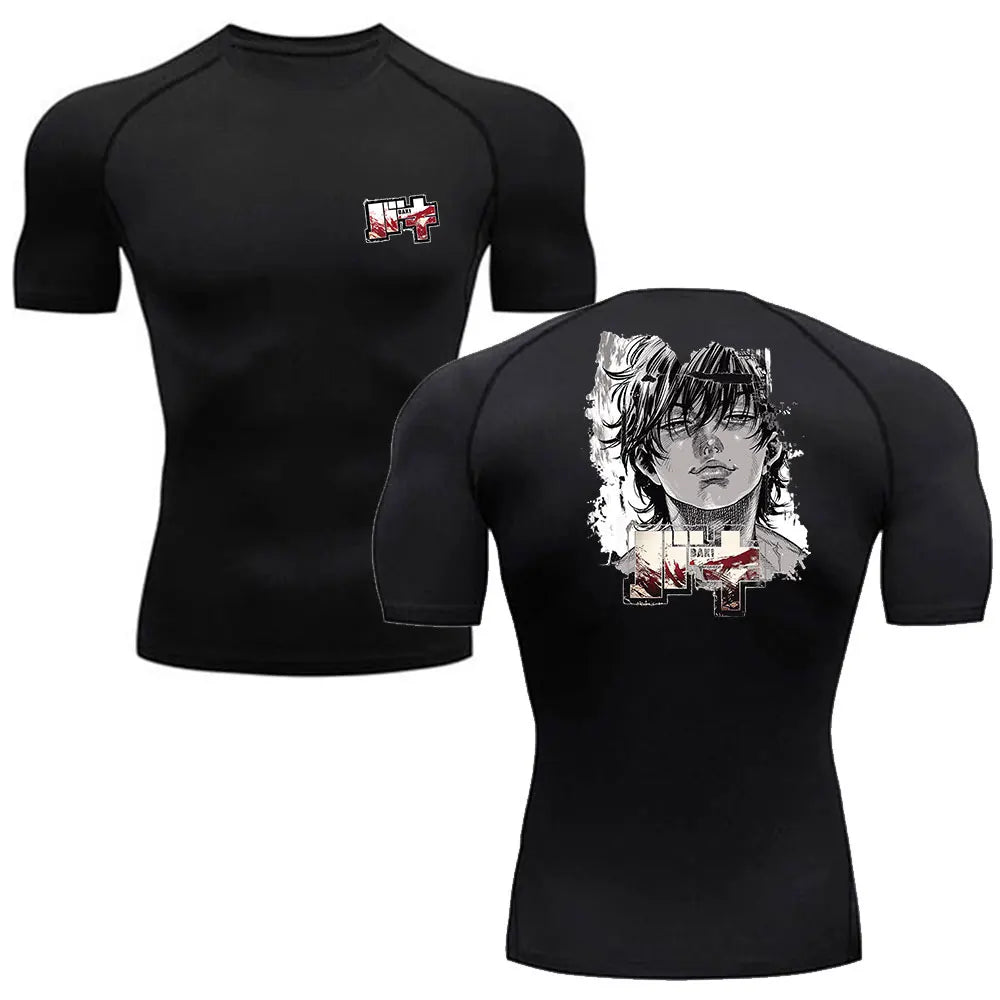 Tshirt Fitness Sport Running Tight Gym Baki