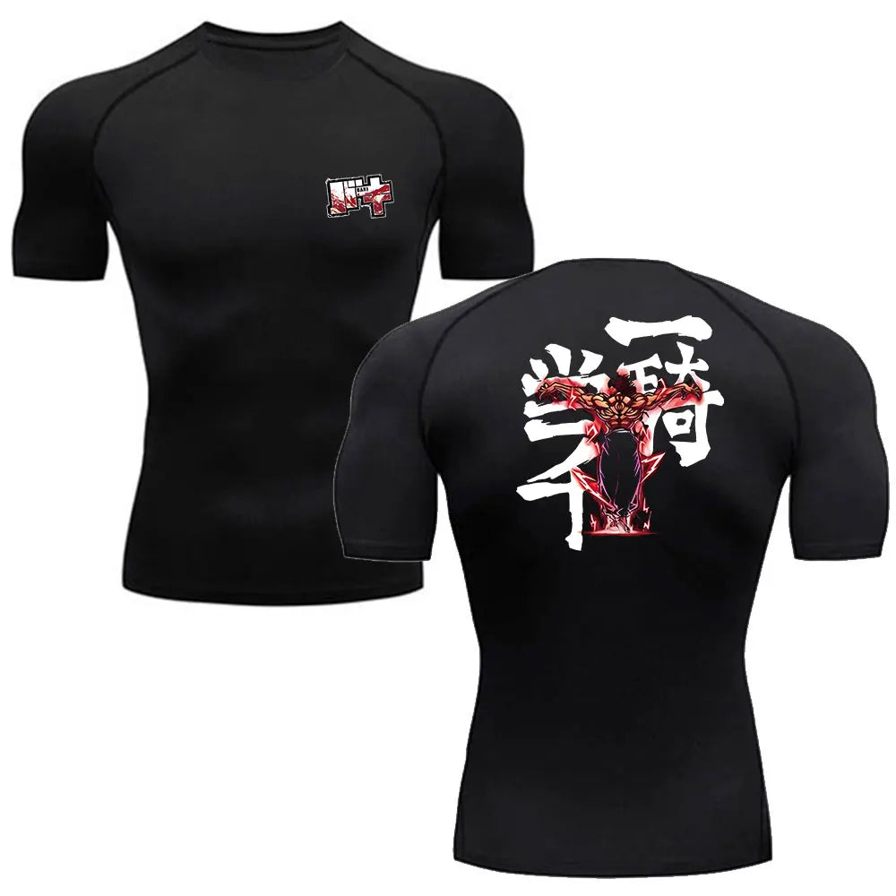 Tshirt Fitness Sport Running Tight Gym Baki