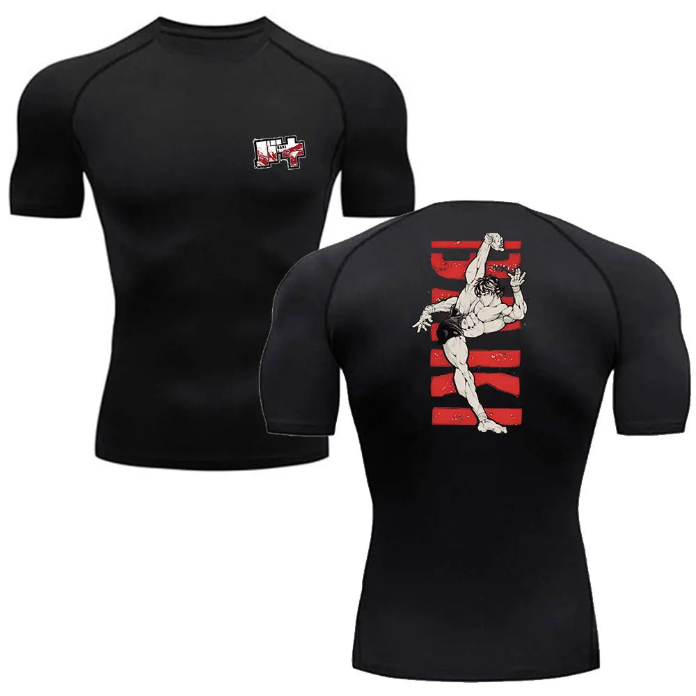 Tshirt Fitness Sport Running Tight Gym Baki