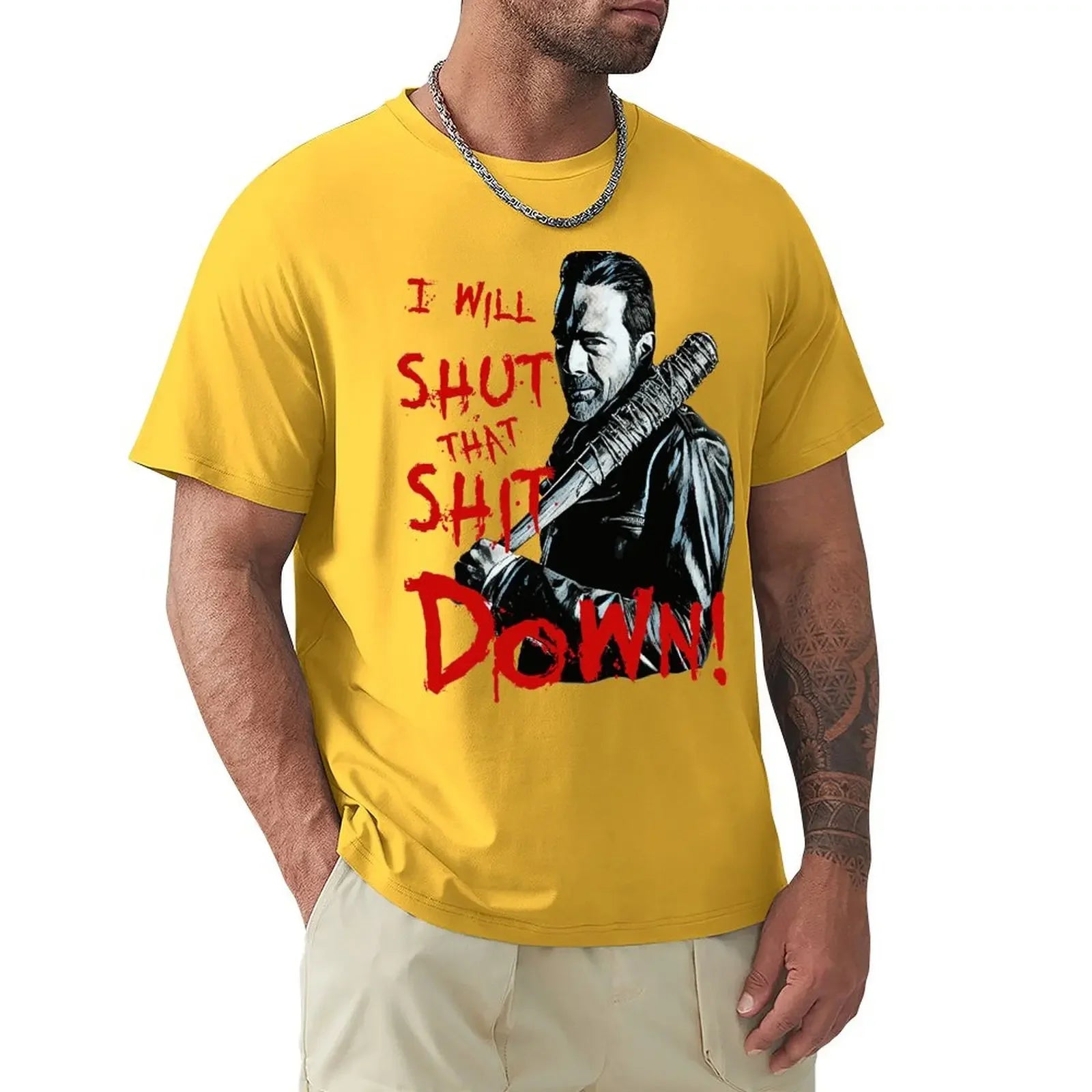 The Walking Dead-Negan  T-Shirts  100% Cotton Différents colories /Tailles