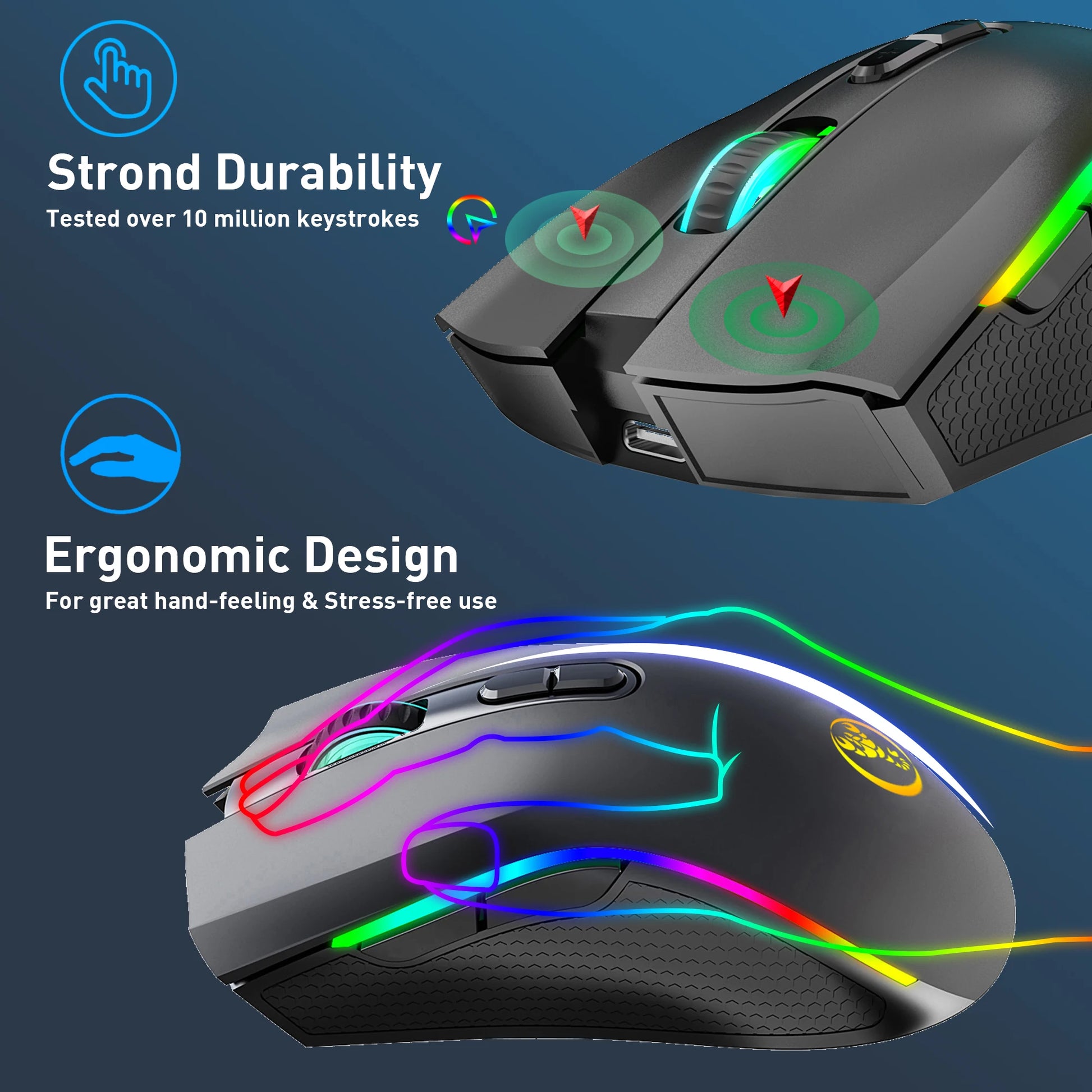 Souris Gaming Ergonomique Rechargeable