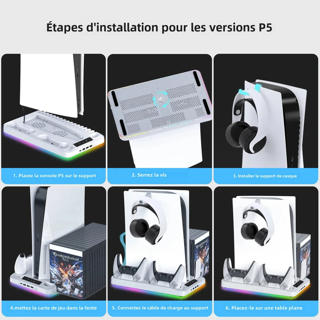 GAMINJA PS5 Station De Refroidissement Et De Charge/Différents Modèles