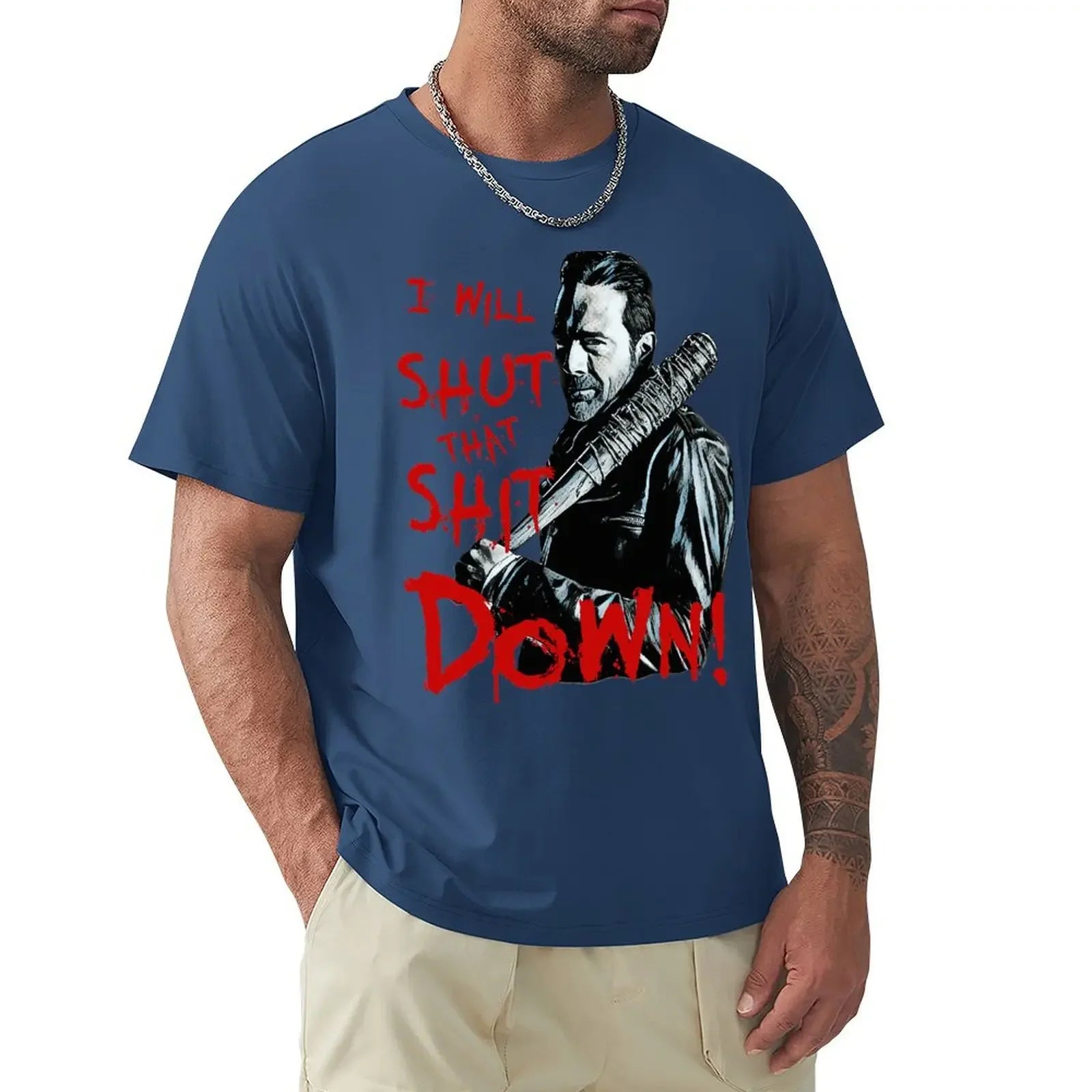 The Walking Dead-Negan  T-Shirts  100% Cotton Différents colories /Tailles