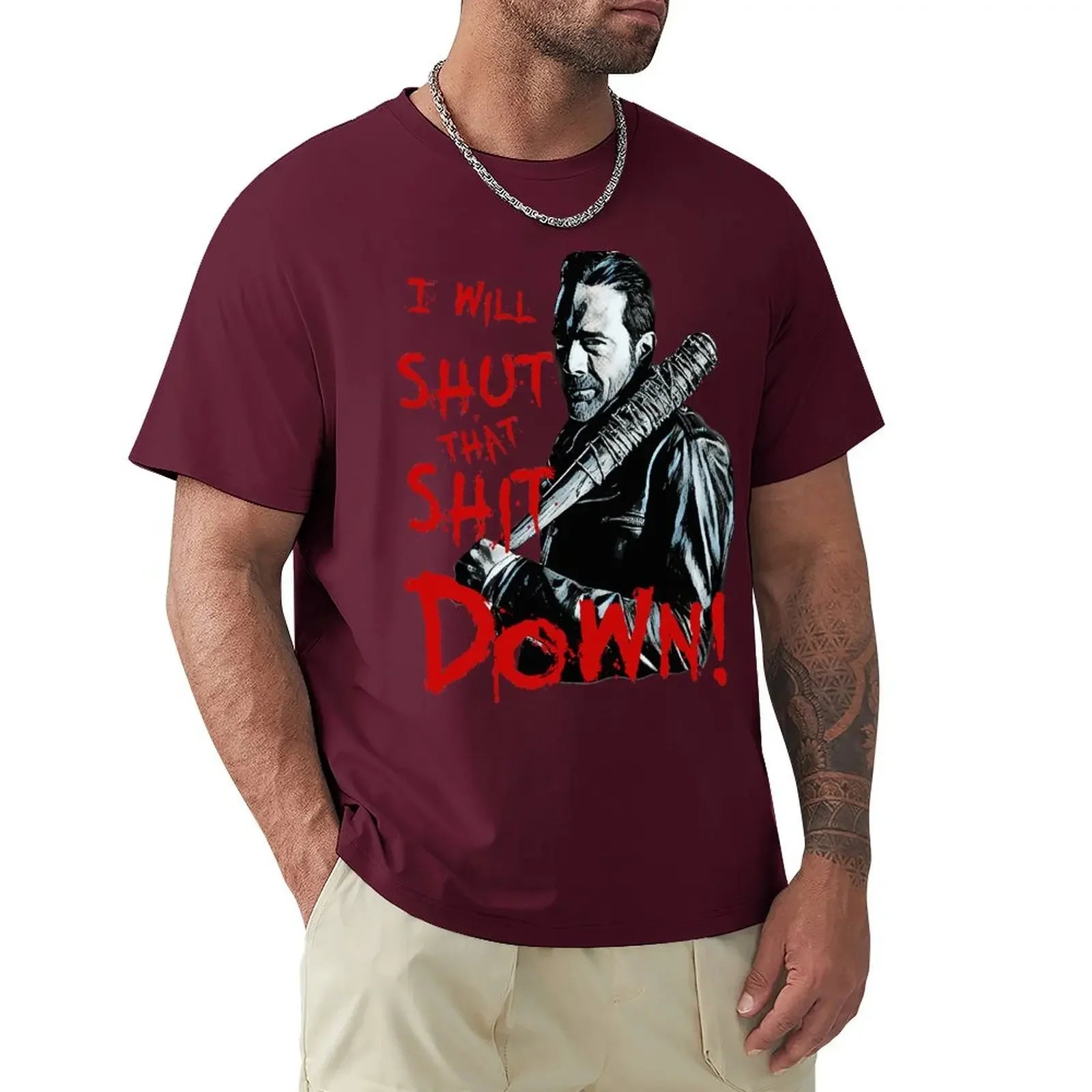 The Walking Dead-Negan  T-Shirts  100% Cotton Différents colories /Tailles