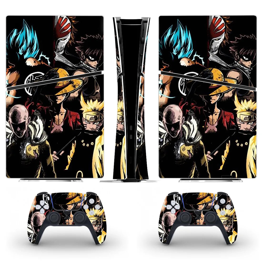 Skin Pour Ps5 Slim Digital  Multi Animé NB/Couleur