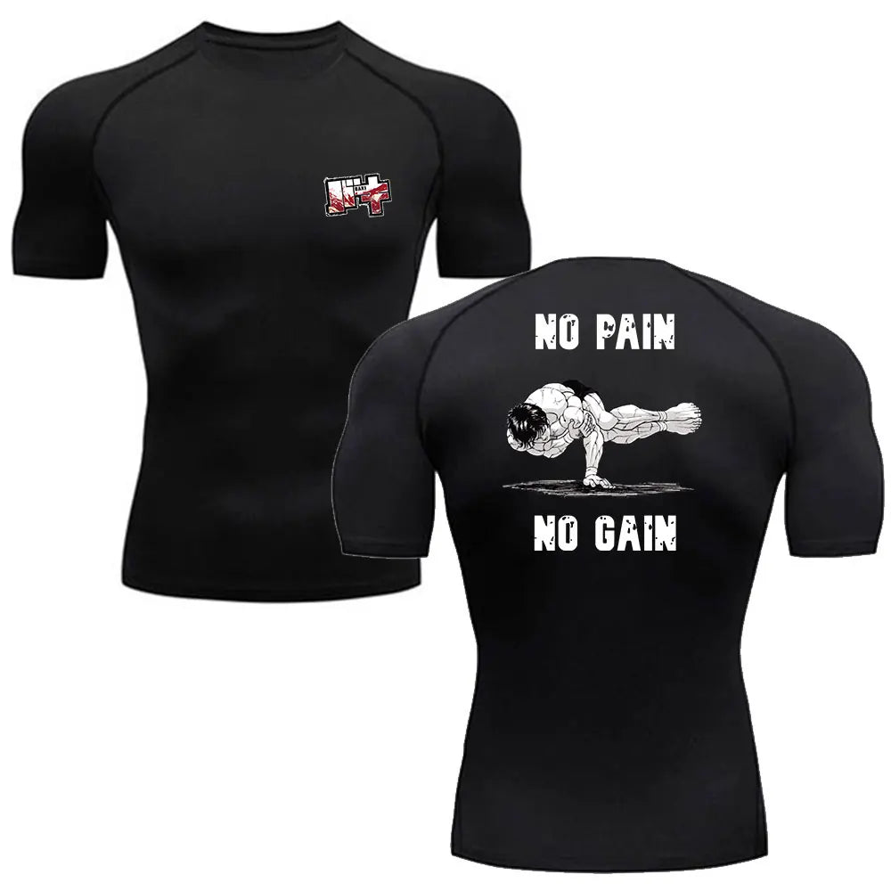 Tshirt Fitness Sport Running Tight Gym Baki