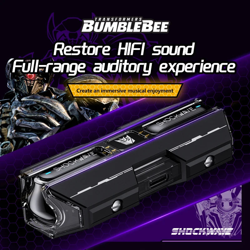 Transformers TF-T01 TWS Earphones Bluetooth 5.3 Wireless  HIFI Stereo  Gaming Music l Mode Earbuds