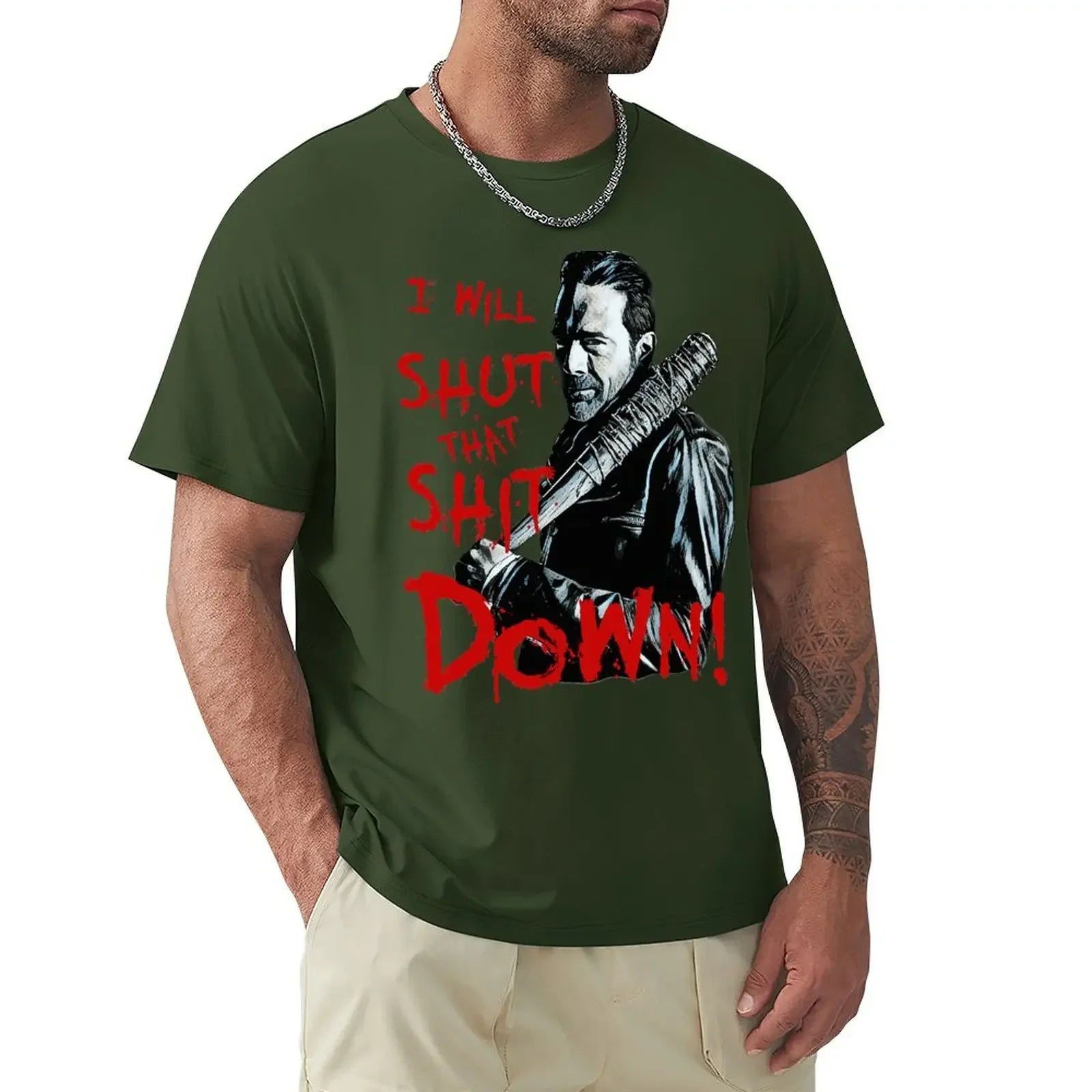 The Walking Dead-Negan  T-Shirts  100% Cotton Différents colories /Tailles