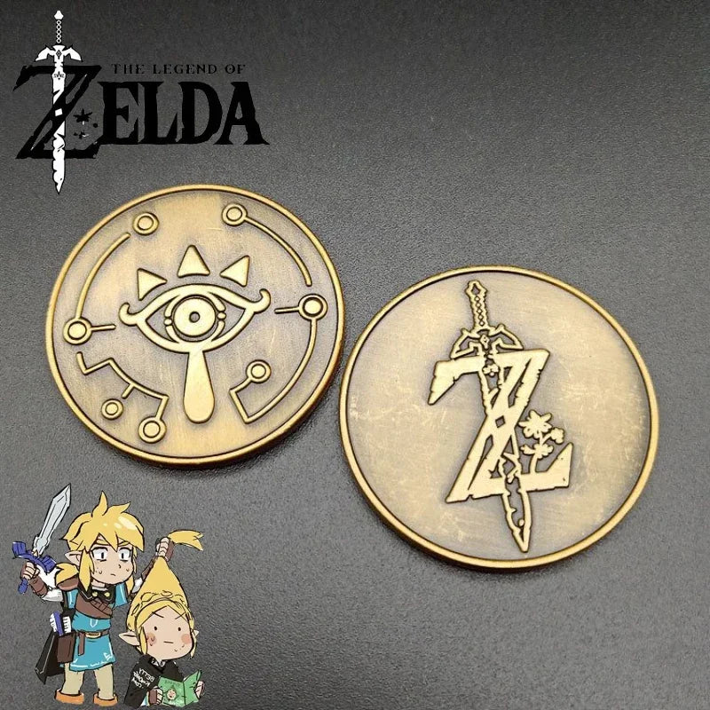 Zelda Pièce Commémorative De Collection 50mm en Bronze